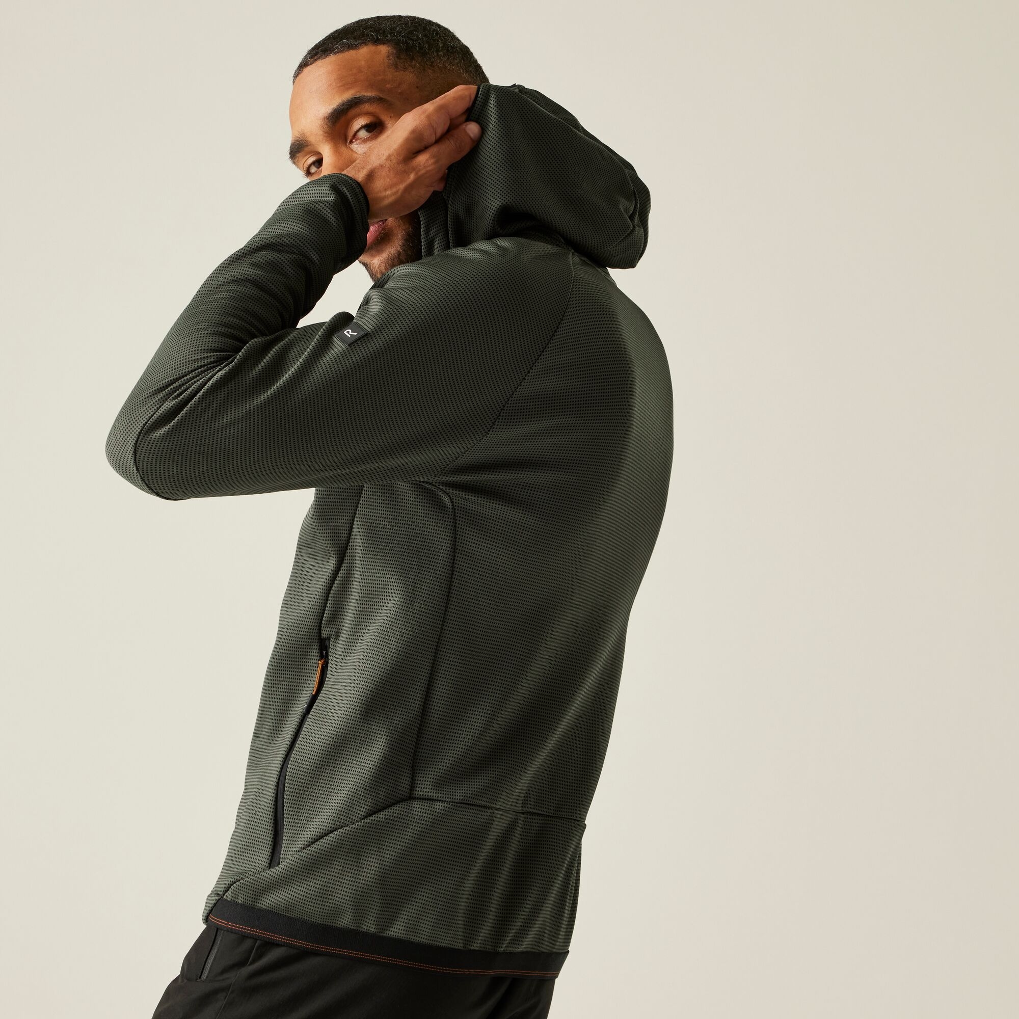 Regatta Polar męski rozsuwany z kapturem Everet Zielony