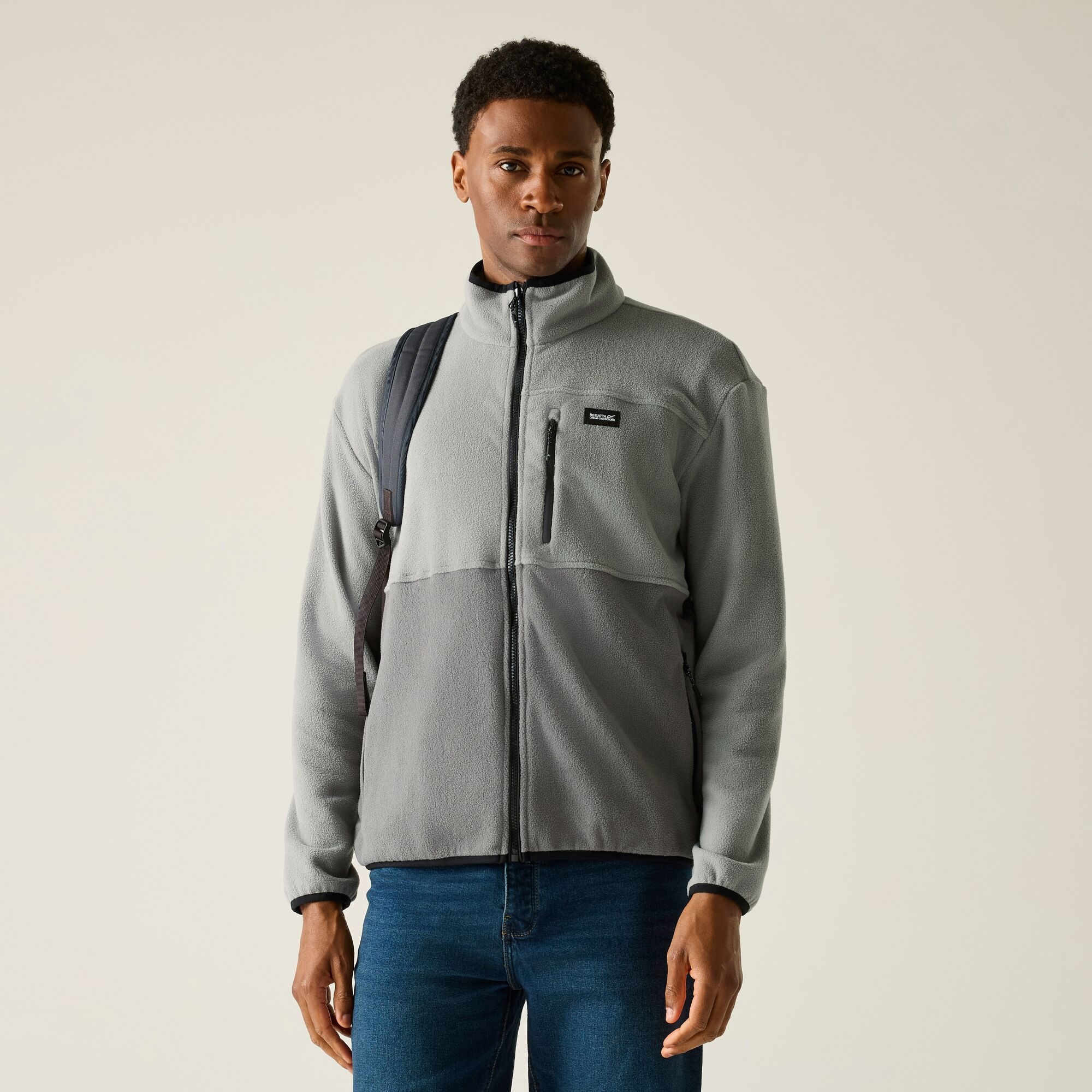 Regatta Men's Frankie Colour Block Fleece - Grey Small
