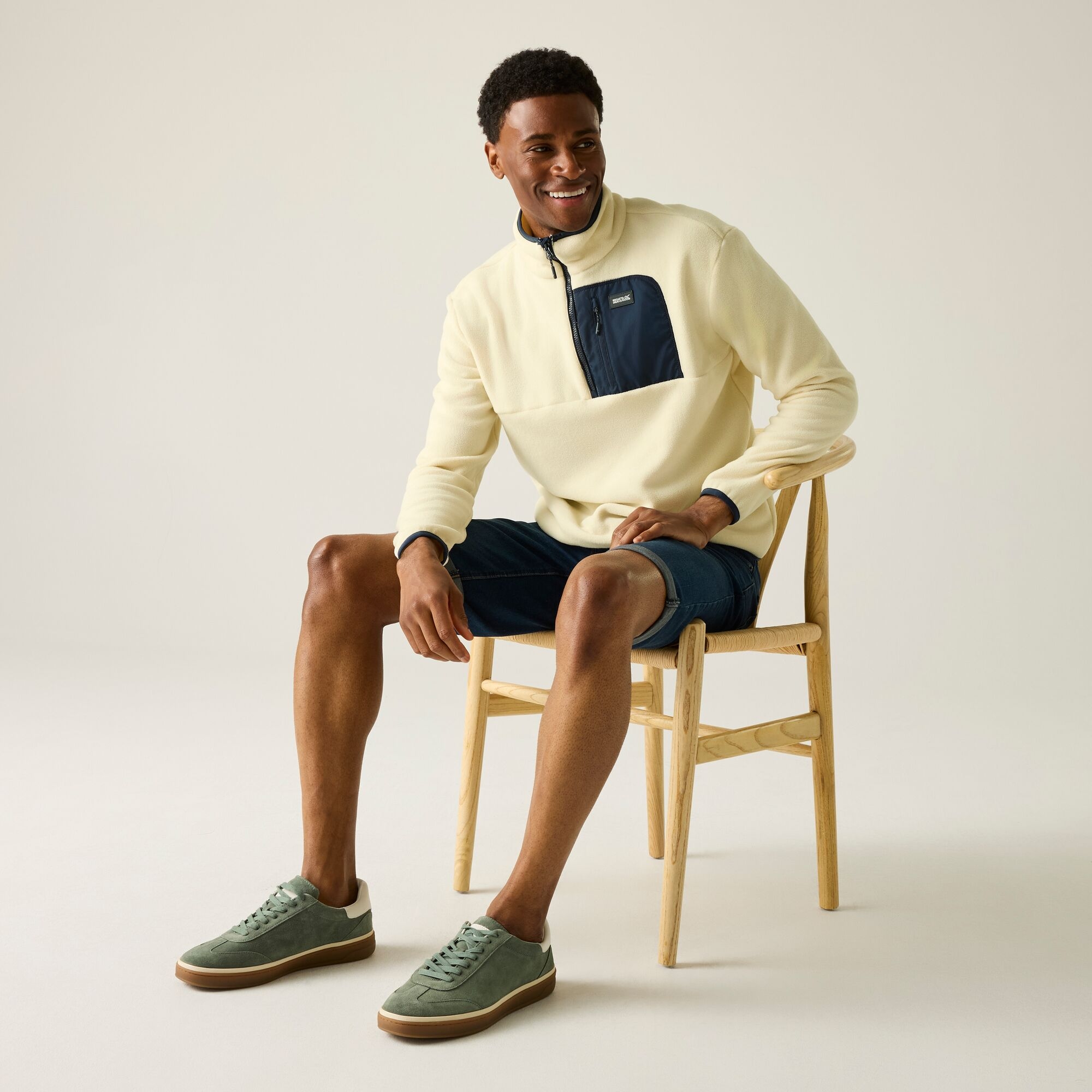 Regatta Polar męski z suwakiem 1/2 Frankie Beżowy