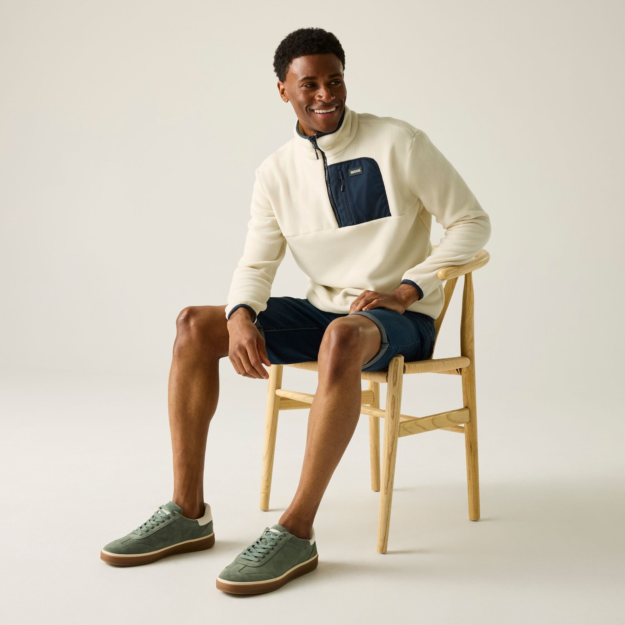 Regatta Polar męski z suwakiem 1/2 Frankie Beżowy