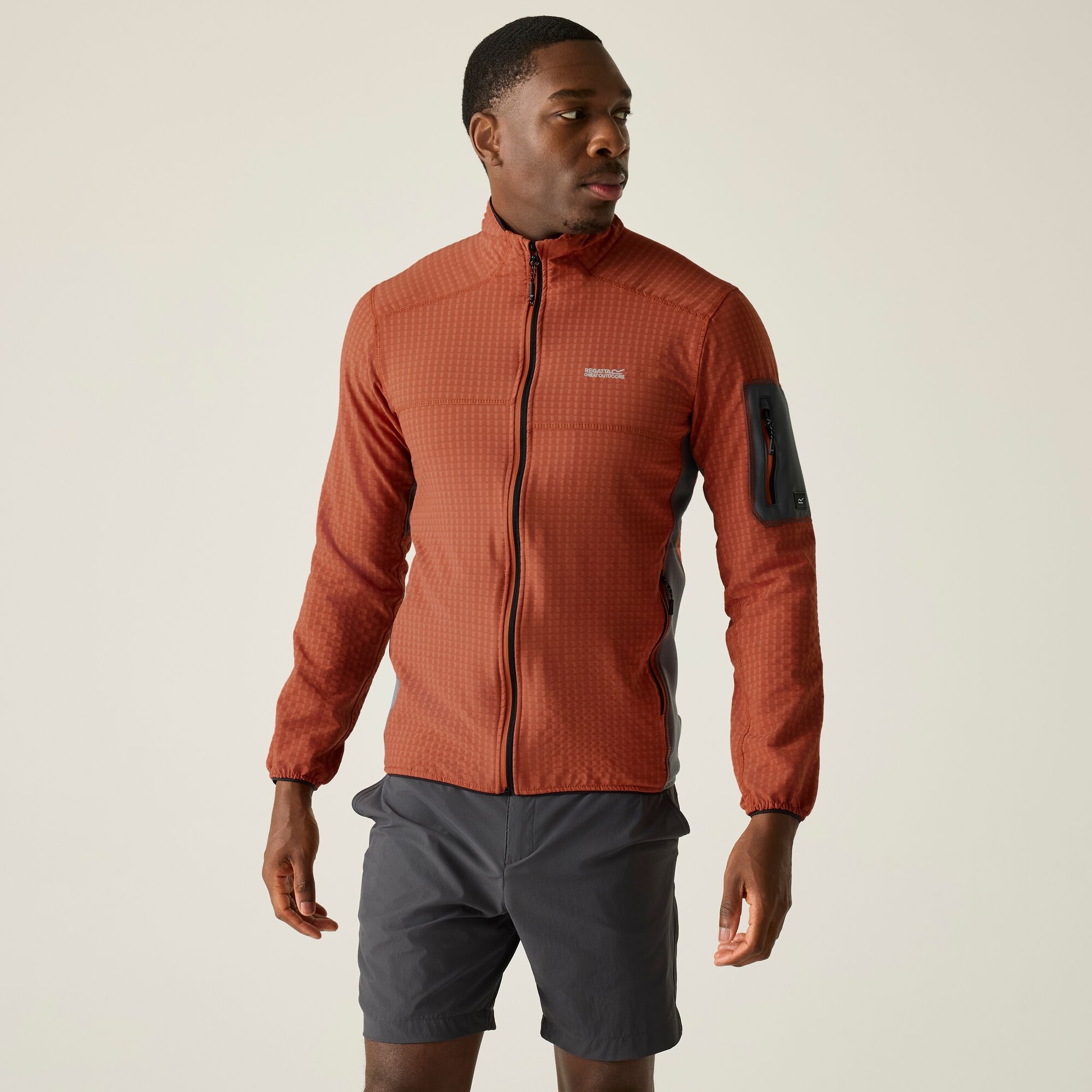 Regatta   Polar męski rozsuwany Baslinn Pomarańczowy