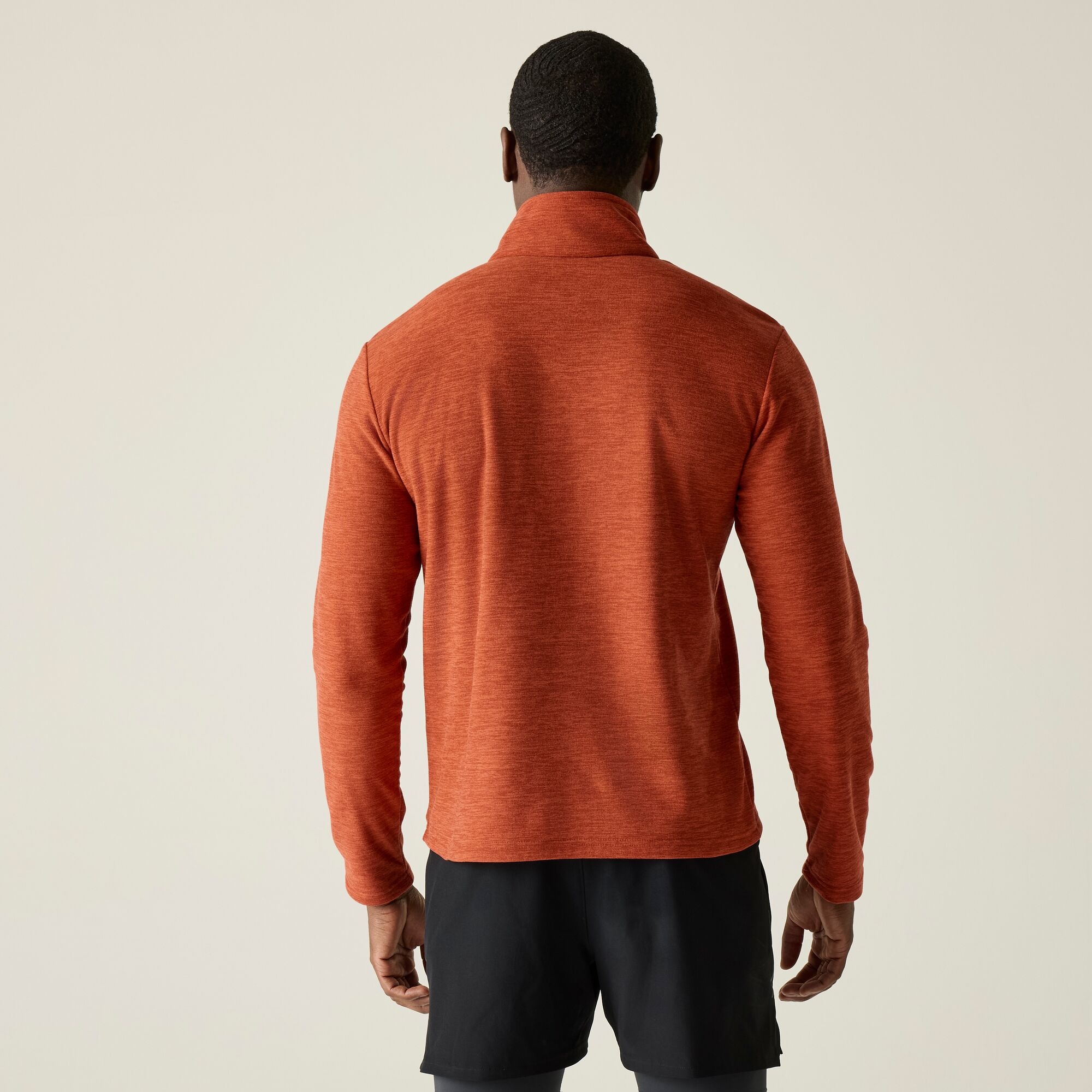 Regatta   Polar męski z suwakiem 1/2 Thompson Marl Pomarańczowy