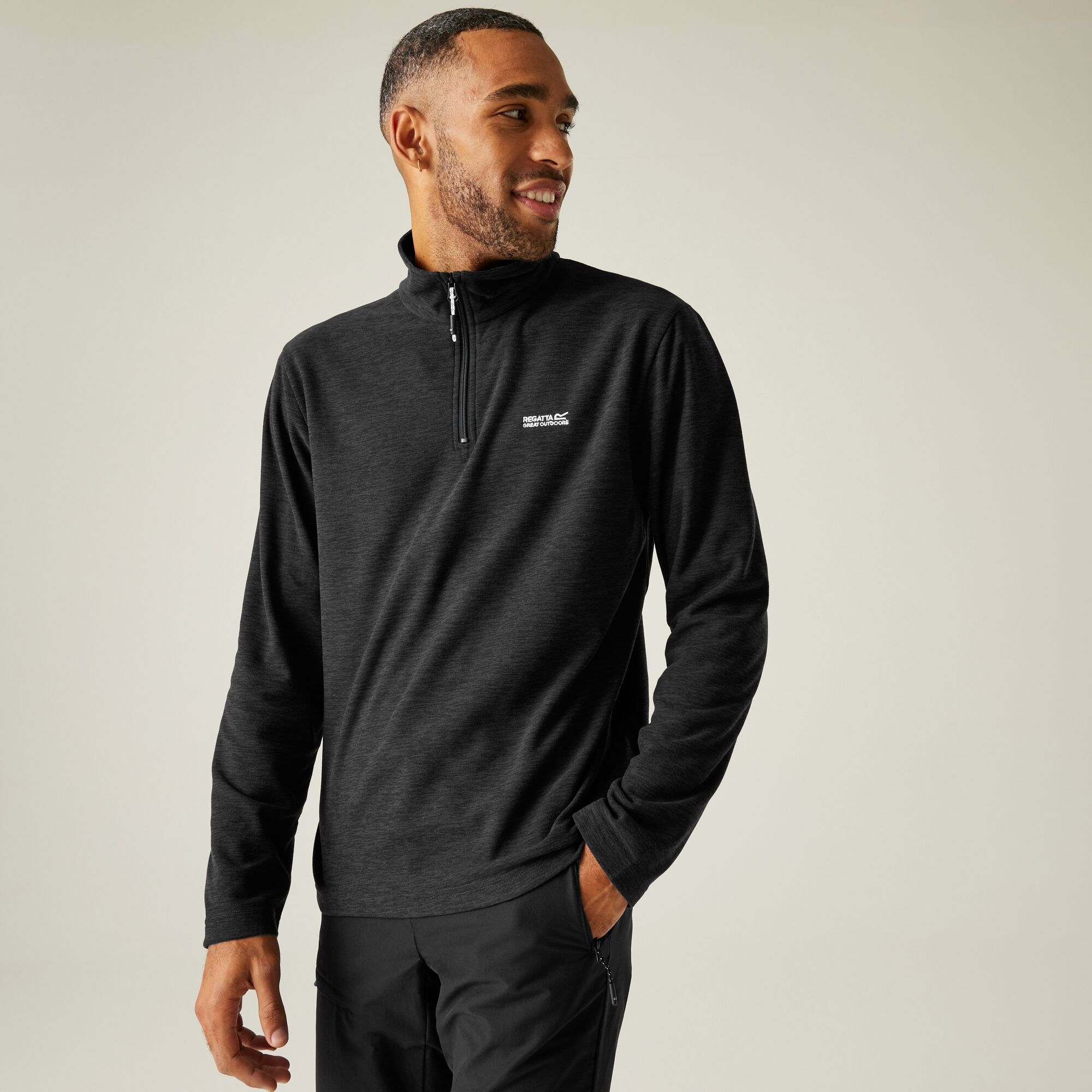 Regatta Polar męski z suwakiem 1/2 Thompson Marl Szary