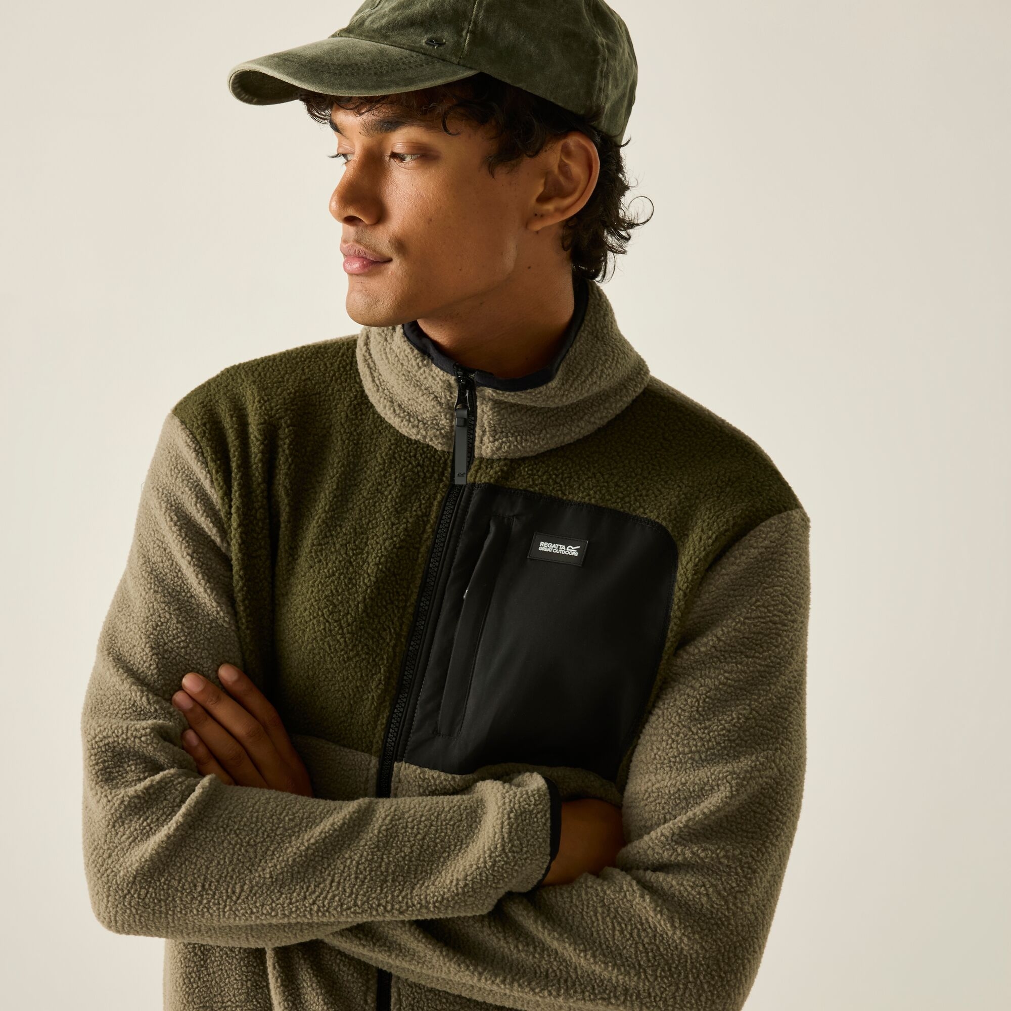 Regatta Men's Frankie Borg Colour Block Fleece - Green Xxl