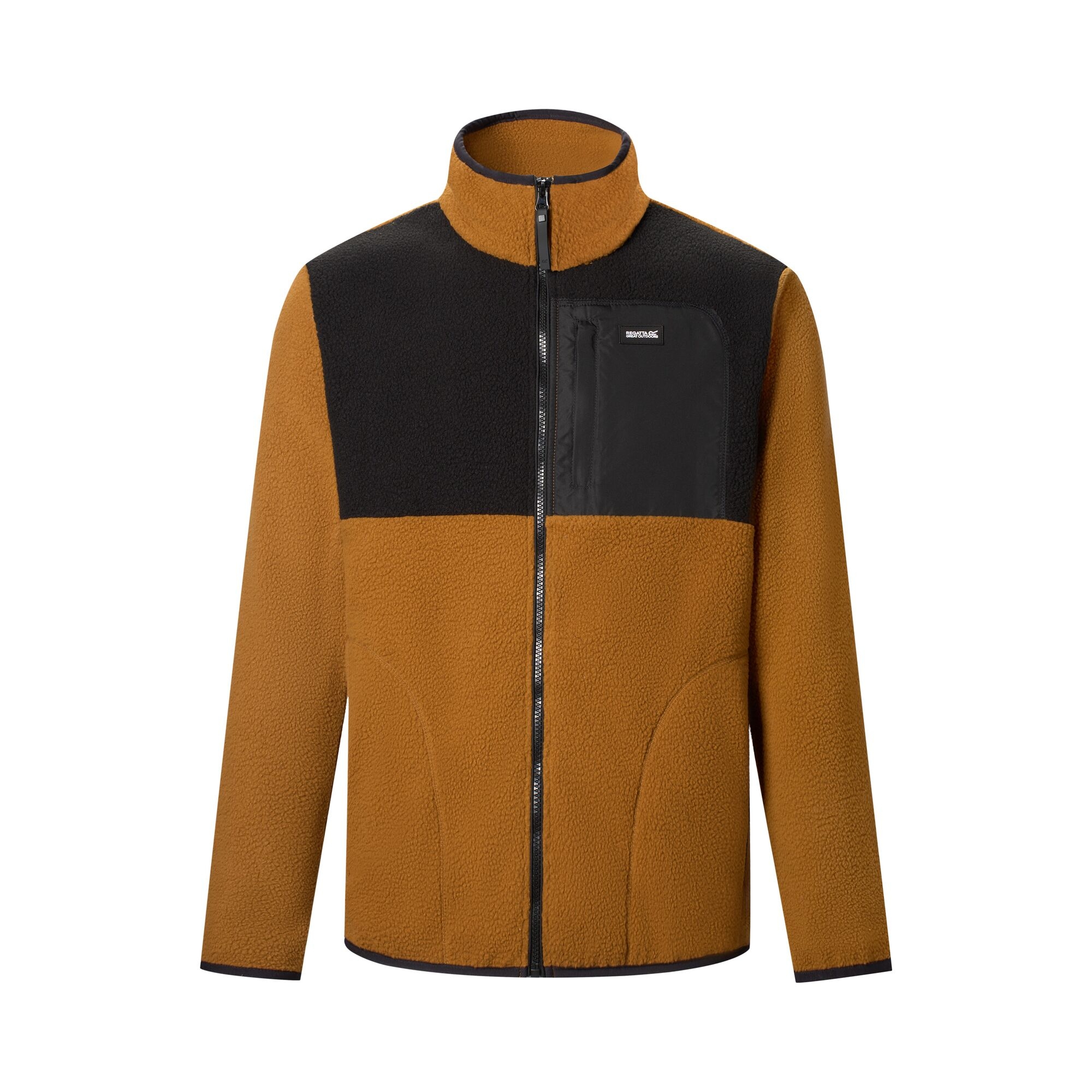 Regatta Men's Frankie Borg Colour Block Fleece - Brown Extra Large