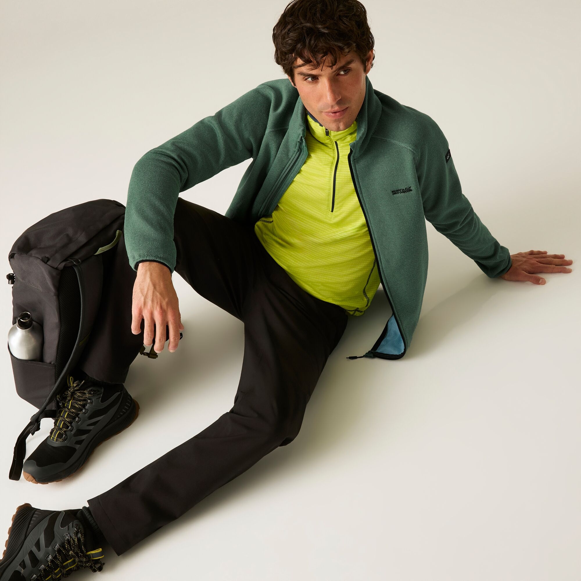 Regatta Men's Rike Fleece - Green Small - Image 1
