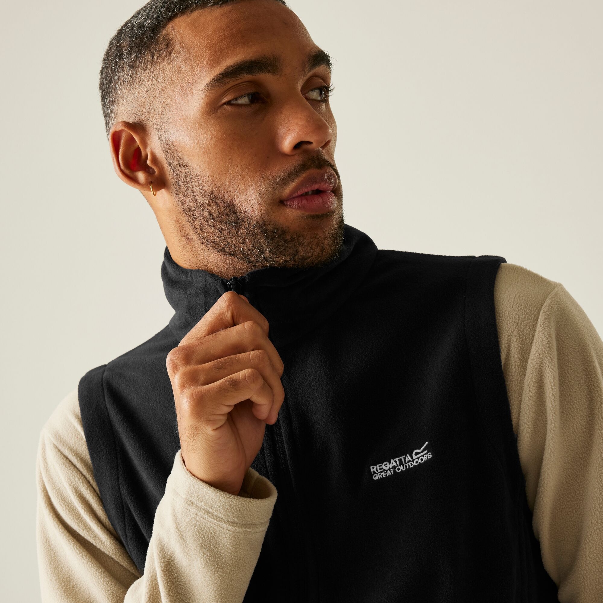 Regatta Kamizelka męska polarowa Tobias Czarny