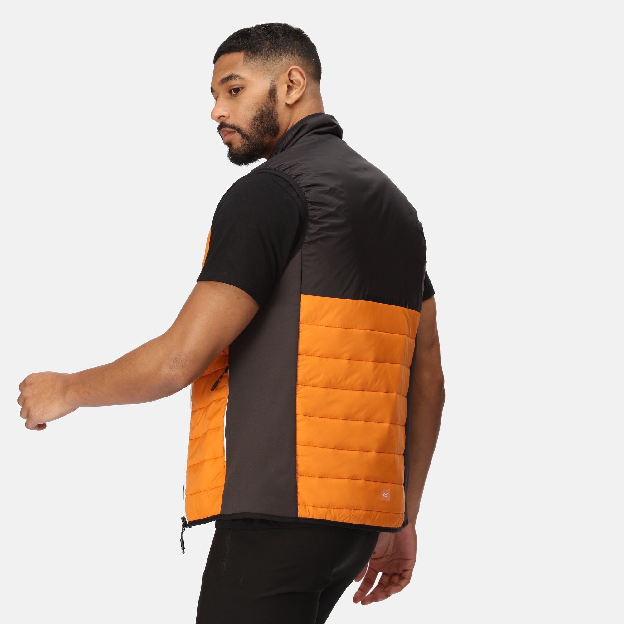 Regatta Męska kamizelka ocieplana Halton VII Pomarańczowo-czarny