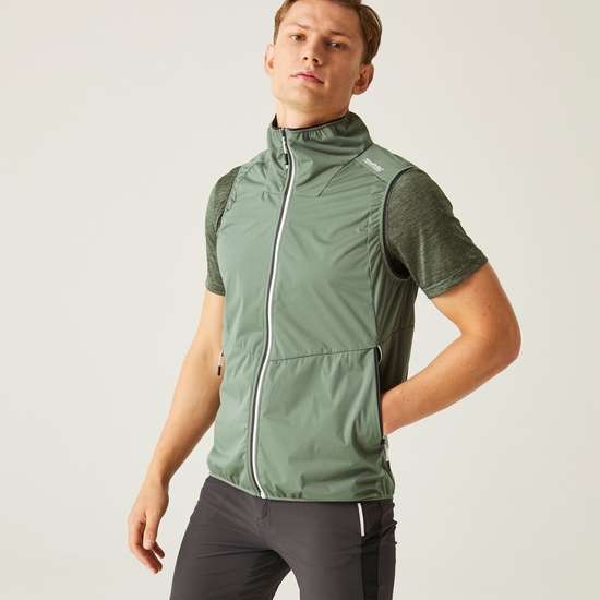 Men's Lankin VI Softshell Body Warmer Agave Green Citron Lime