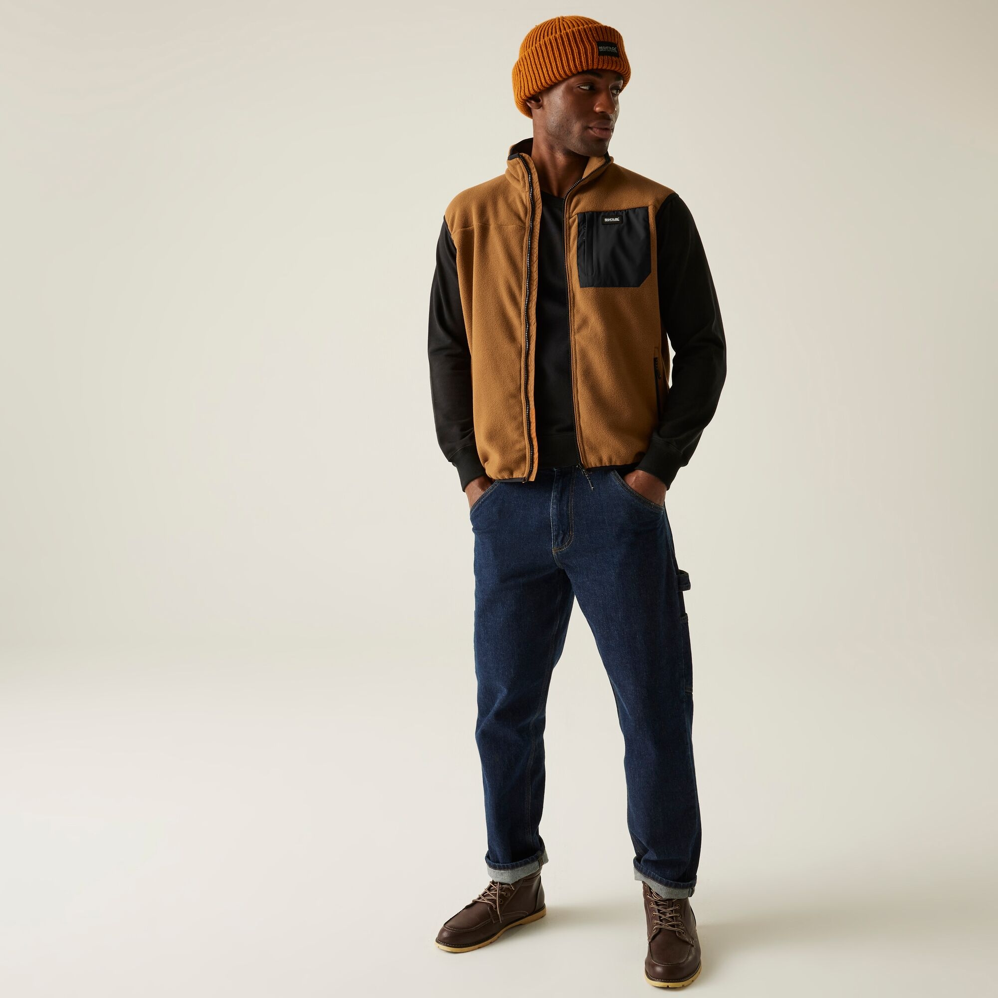 Regatta Kamizelka męska polarowa Frankie Brązowy