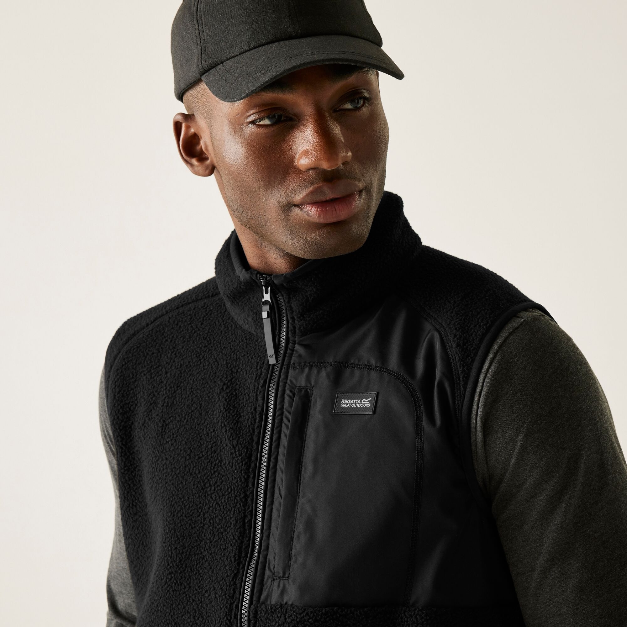 Regatta Kamizelka męska polarowa Frankie Borg Czarny