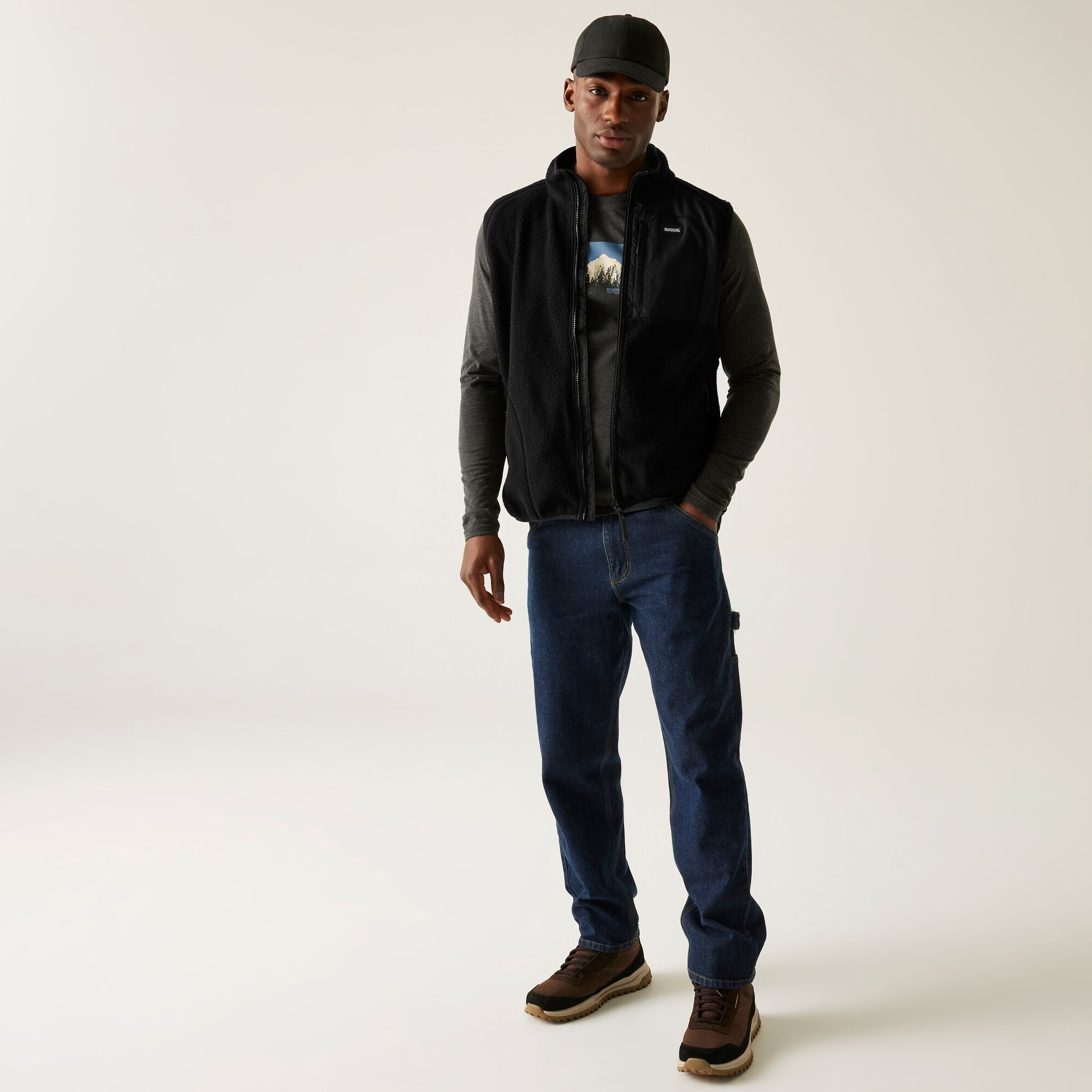 Regatta Kamizelka męska polarowa Frankie Borg Czarny