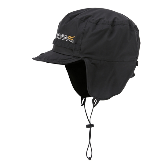 Men's Padded Igniter Waterproof Trapper Hat Black