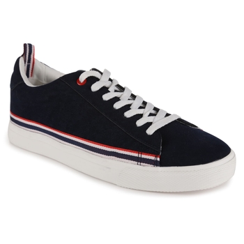 Men's Stripe Casual Trainers Navy