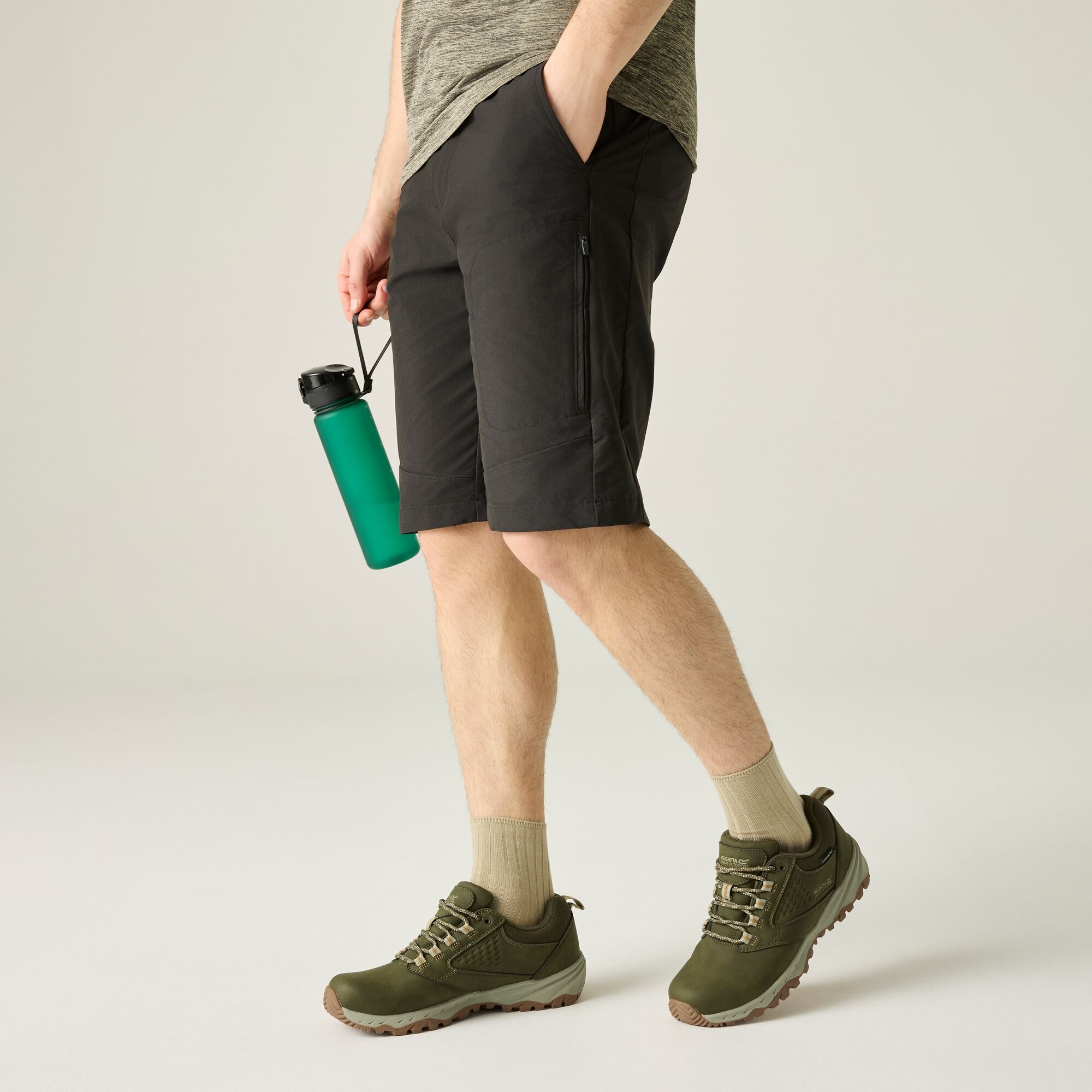 Regatta Buty męskie niskie z membraną Amble Zielony