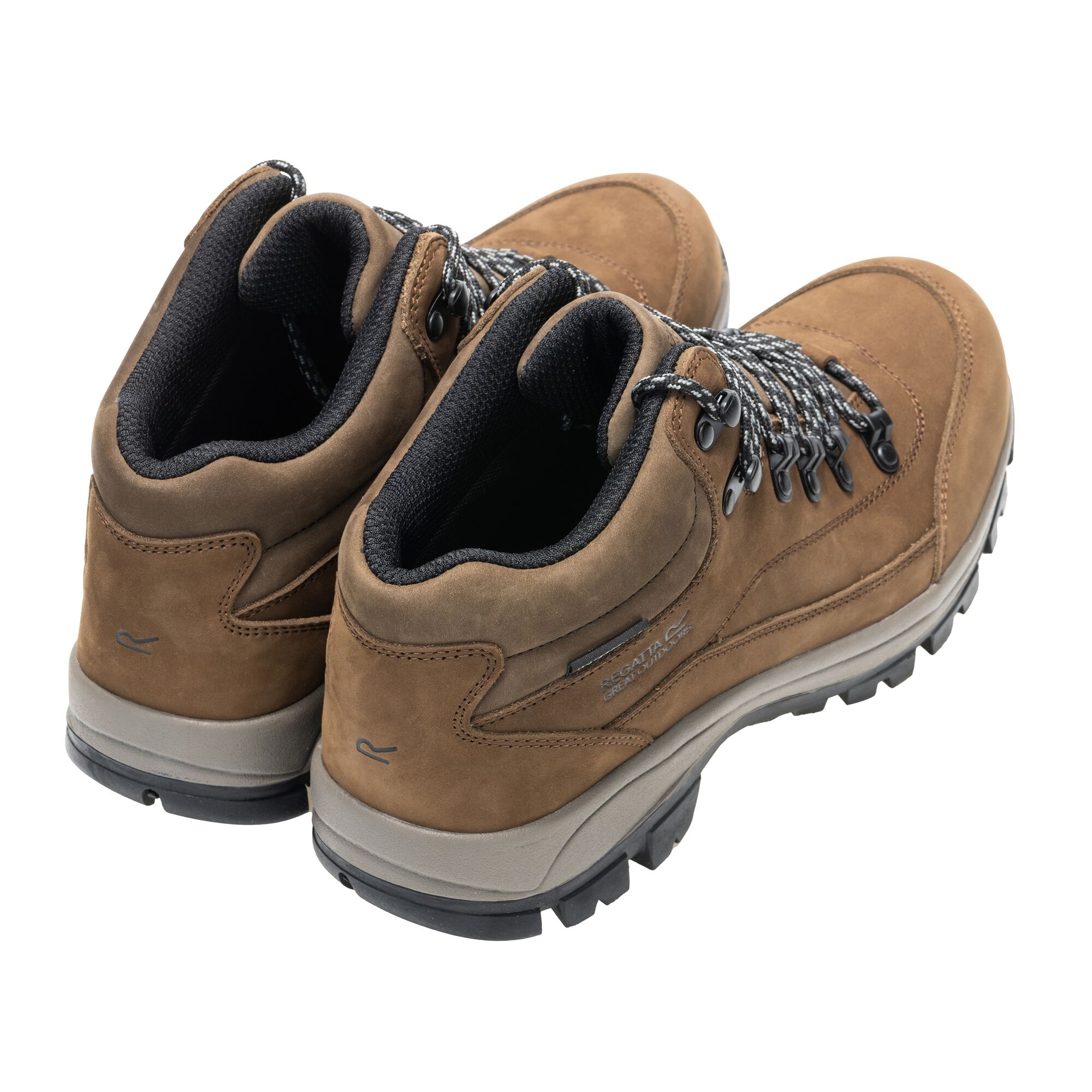 Regatta   Buty męskie trekkingowe z membraną Bayton Leather Mid Brązowy