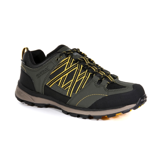 Men's Samaris II Waterproof Low Walking Shoes  Dark Khaki Gold