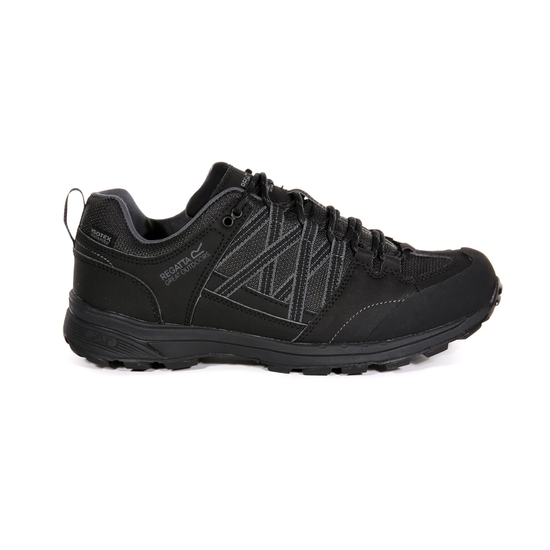 Men's Samaris II Waterproof Low Walking Shoes  Black Granite 