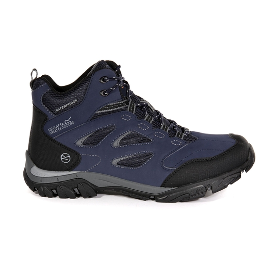 Men's Holcombe Waterproof Mid Walking Boots Navy Granite 