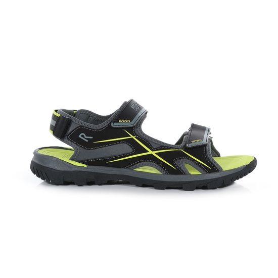 Men's Kota Drift Lightweight Walking Sandals Black Bright Kiwi 