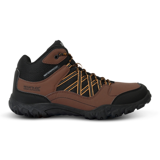 Men's Edgepoint Waterproof Mid Walking Boots Chestnut Inca Gold