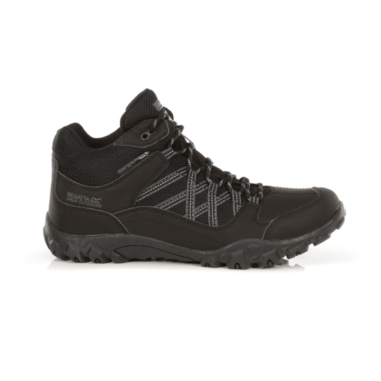 Men's Edgepoint Waterproof Mid Walking Boots Black Granite 