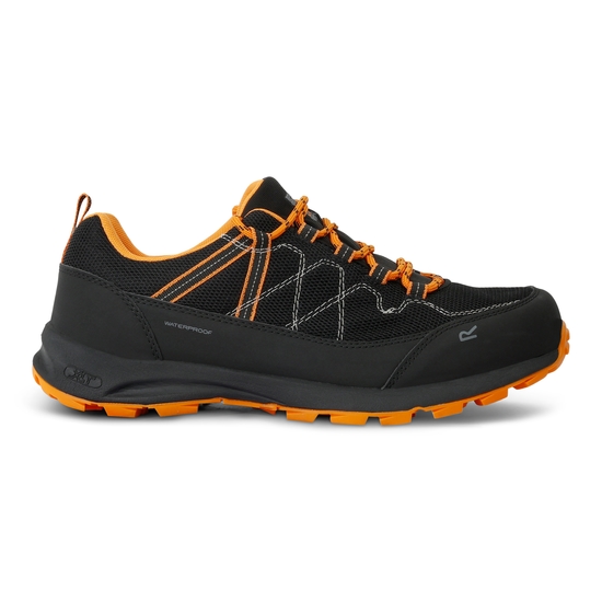 Men's Samaris Lite Low II Walking Boots Black Flame Orange 