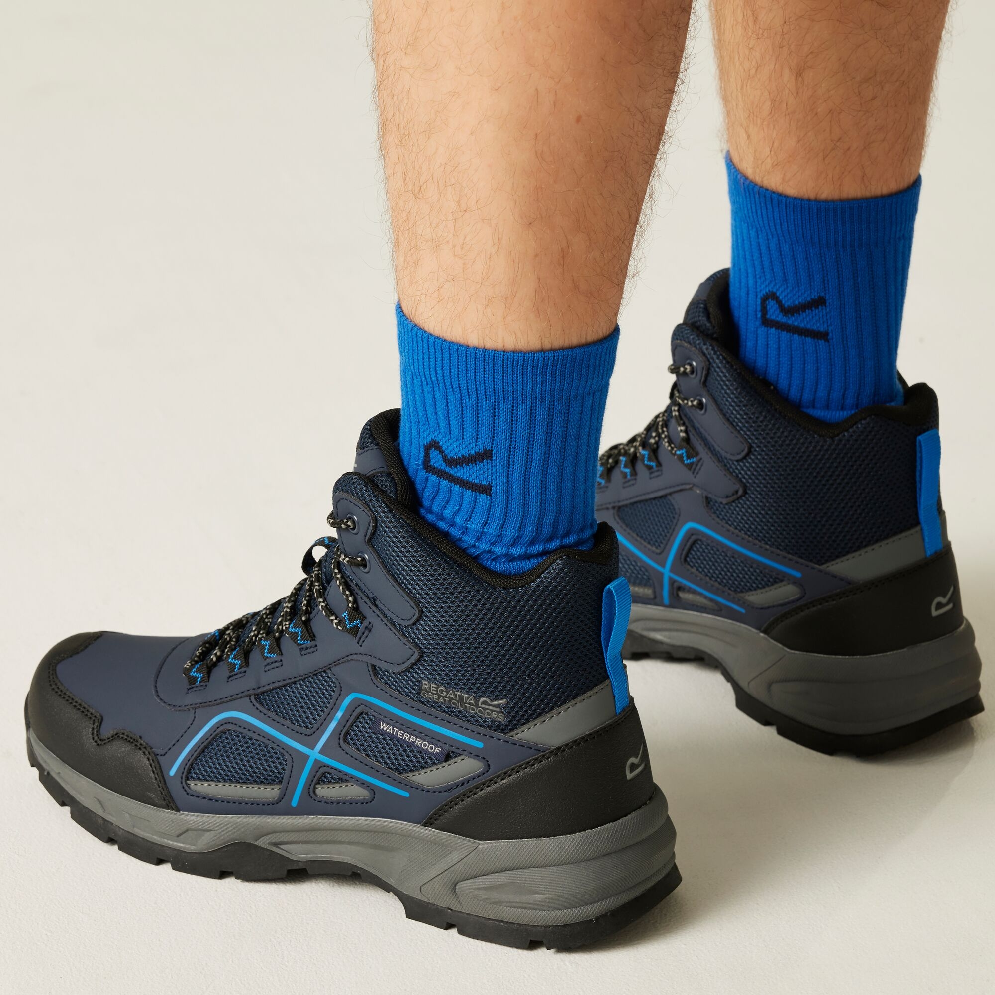 Regatta   Buty męskie trekkingowe z membraną Vendeavour Niebieski