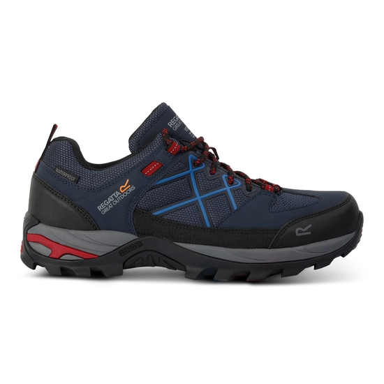 Men's Samaris III Low Walking Shoes Navy Rio Red