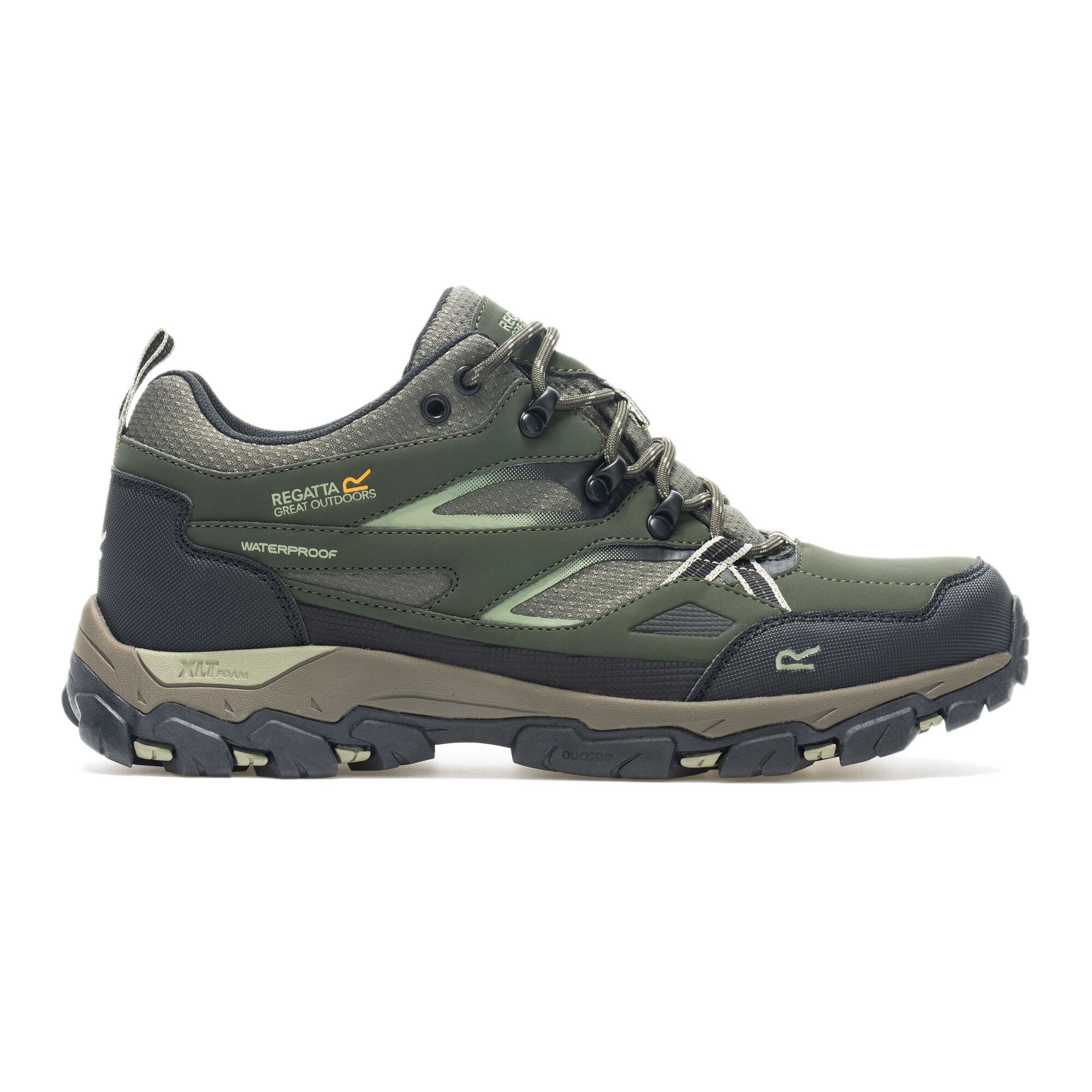 Regatta Buty męskie trekkingowe niskie z membraną Holcombe Low III Zielony
