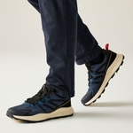 Dark Denim Poppy Red
