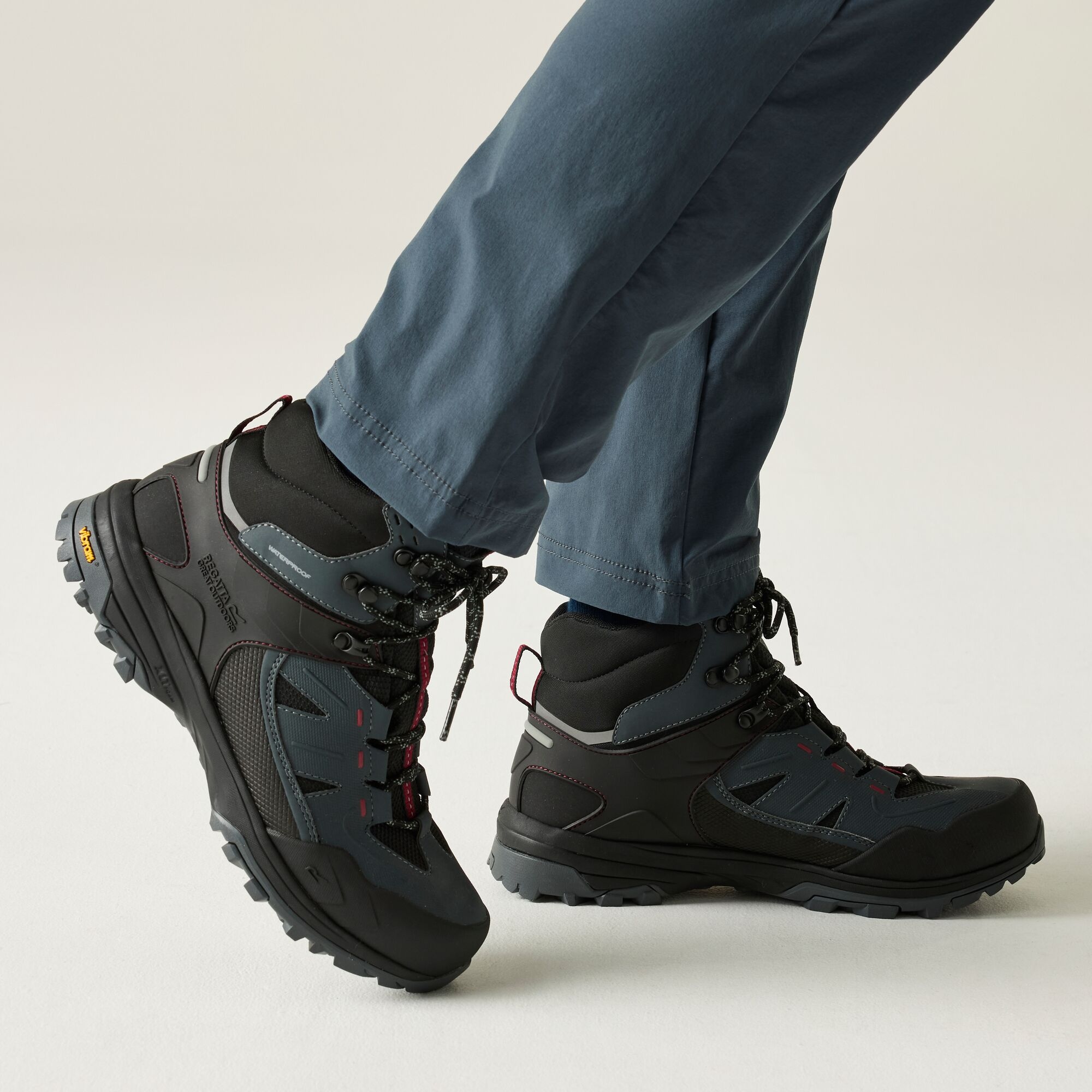Regatta   Buty męskie trekkingowe wysokie z membraną Regen Vibram Niebieski