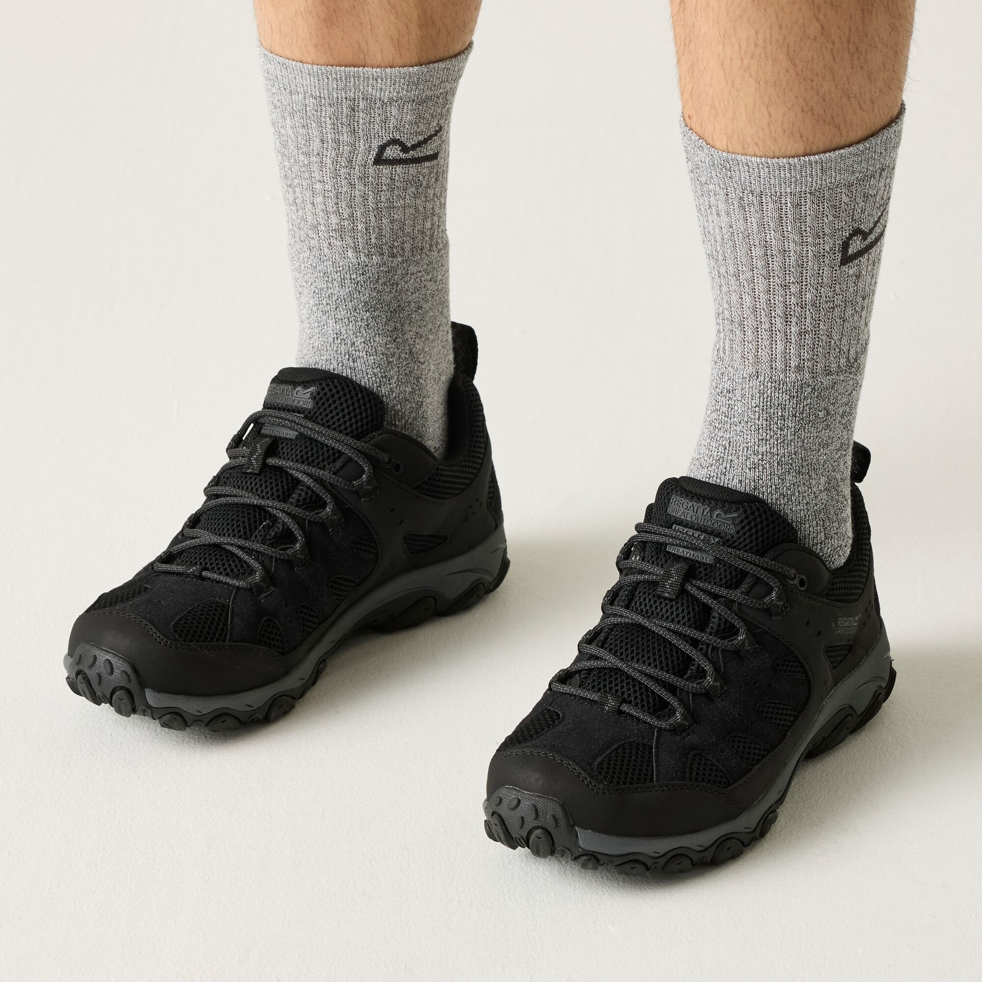 Regatta Buty męskie trekkingowe niskie z membraną Edgepoint IV Czarny