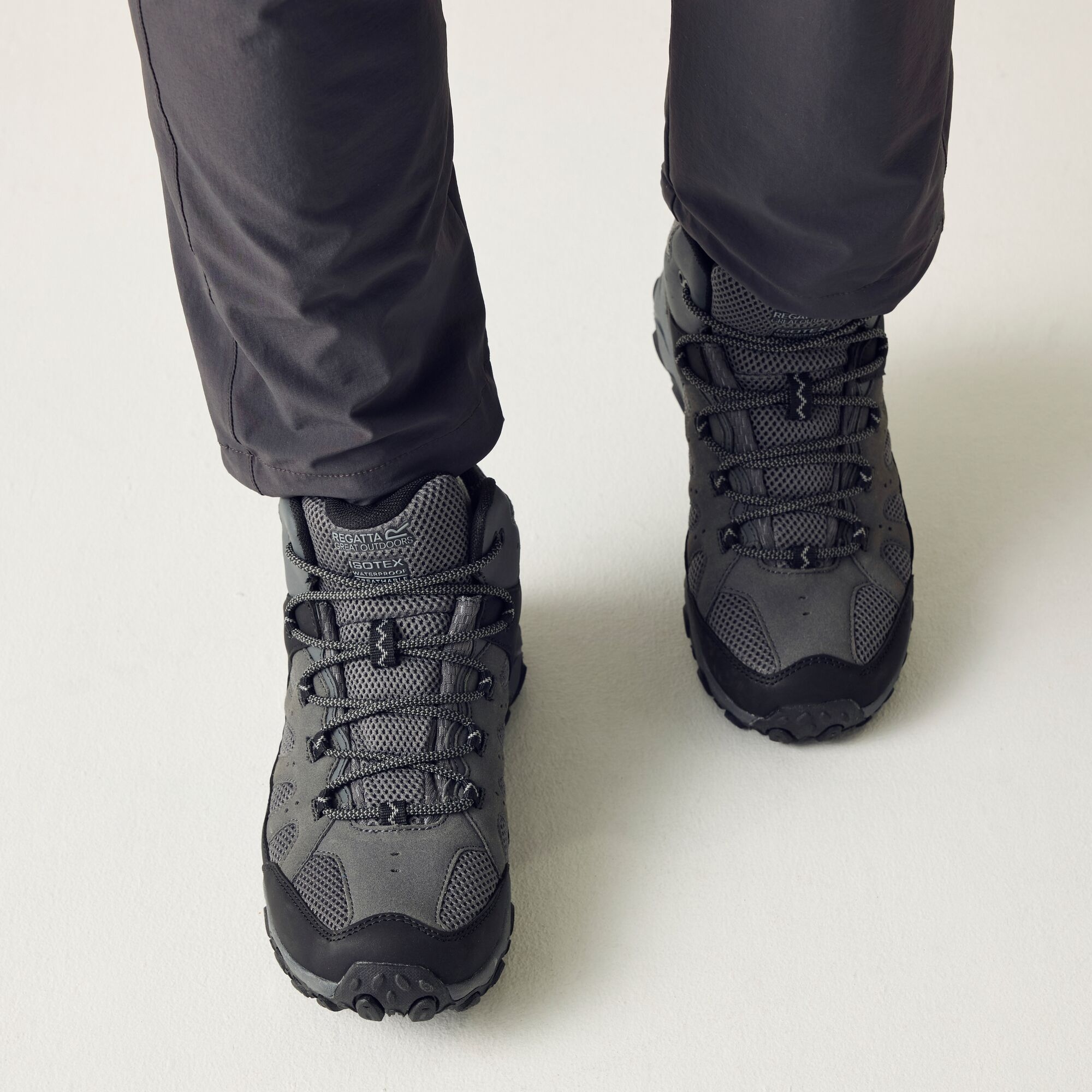 Regatta Buty męskie trekkingowe wysokie z membraną Edgepoint IV Szary