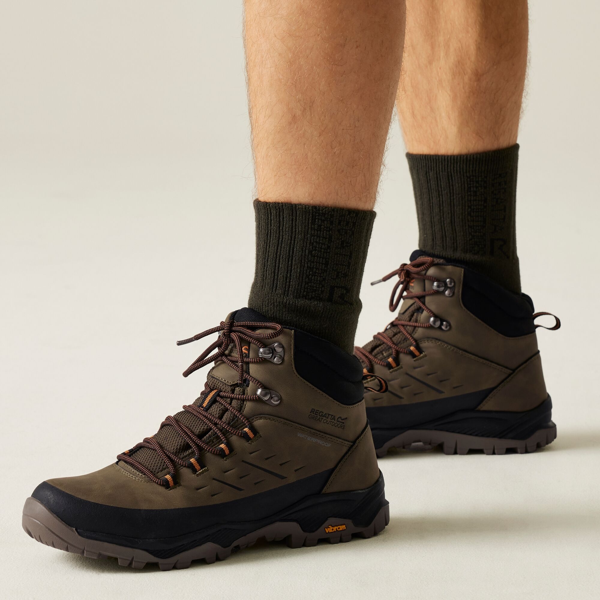 Regatta   Buty męskie trekkingowe wysokie z membraną Blake Vibram Zielony