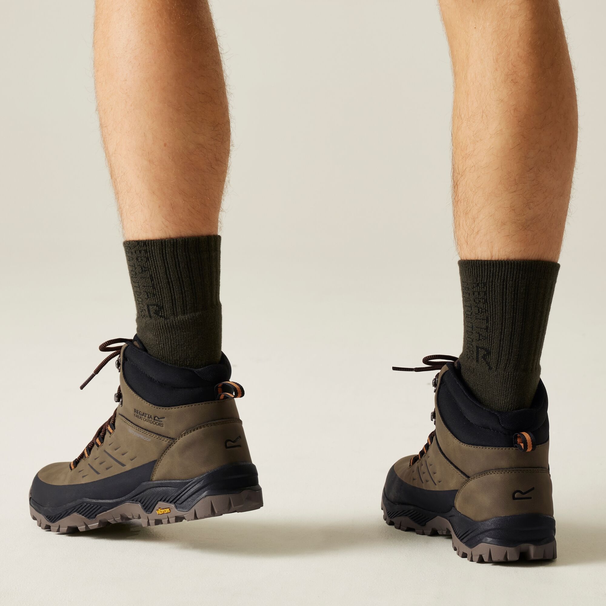 Regatta Regatta Buty męskie trekkingowe wysokie z membraną Blake Vibram Zielony