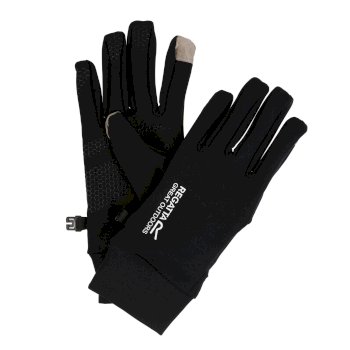 Męskie rękawiczki softshellowe Touchtip Stretch czarne