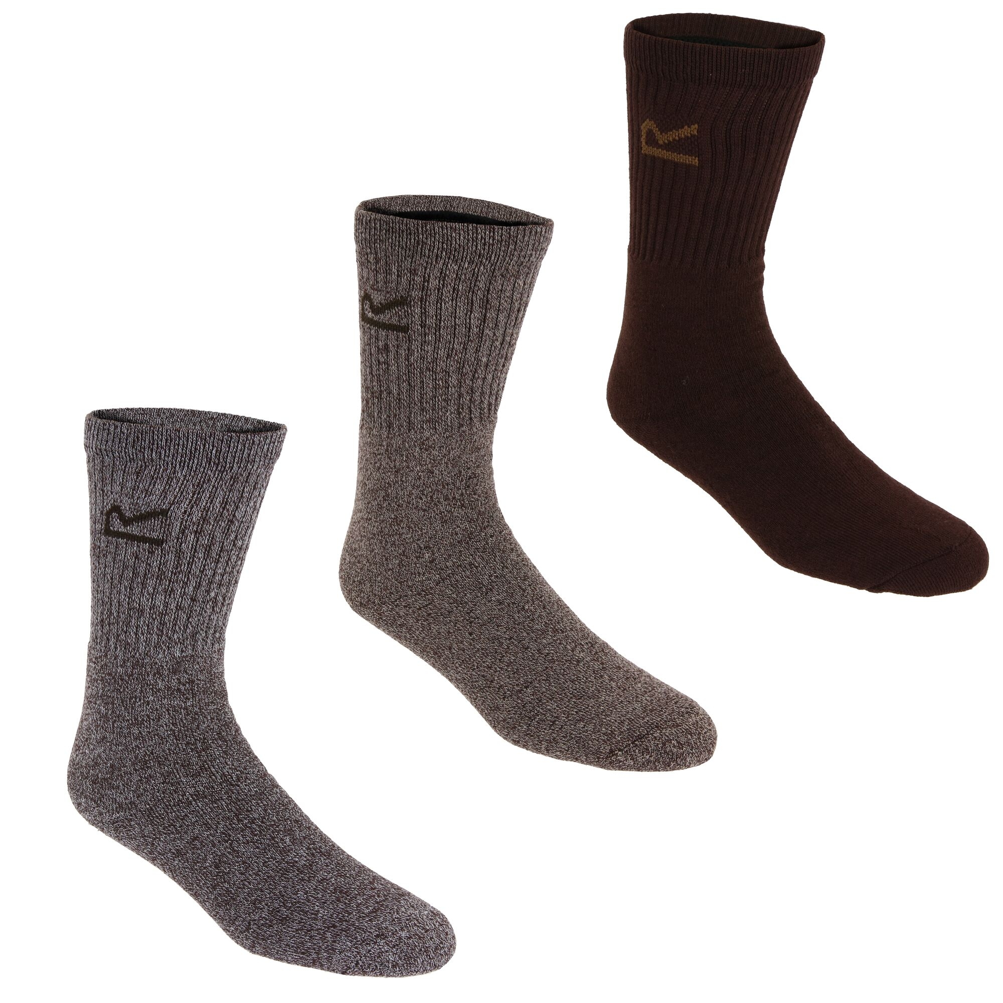Regatta Skarpety męskie Sock in A Box 3-pak Brązowy