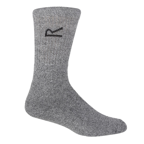 Mens 3 Pack Sock In A Box Dark Grey Marl 