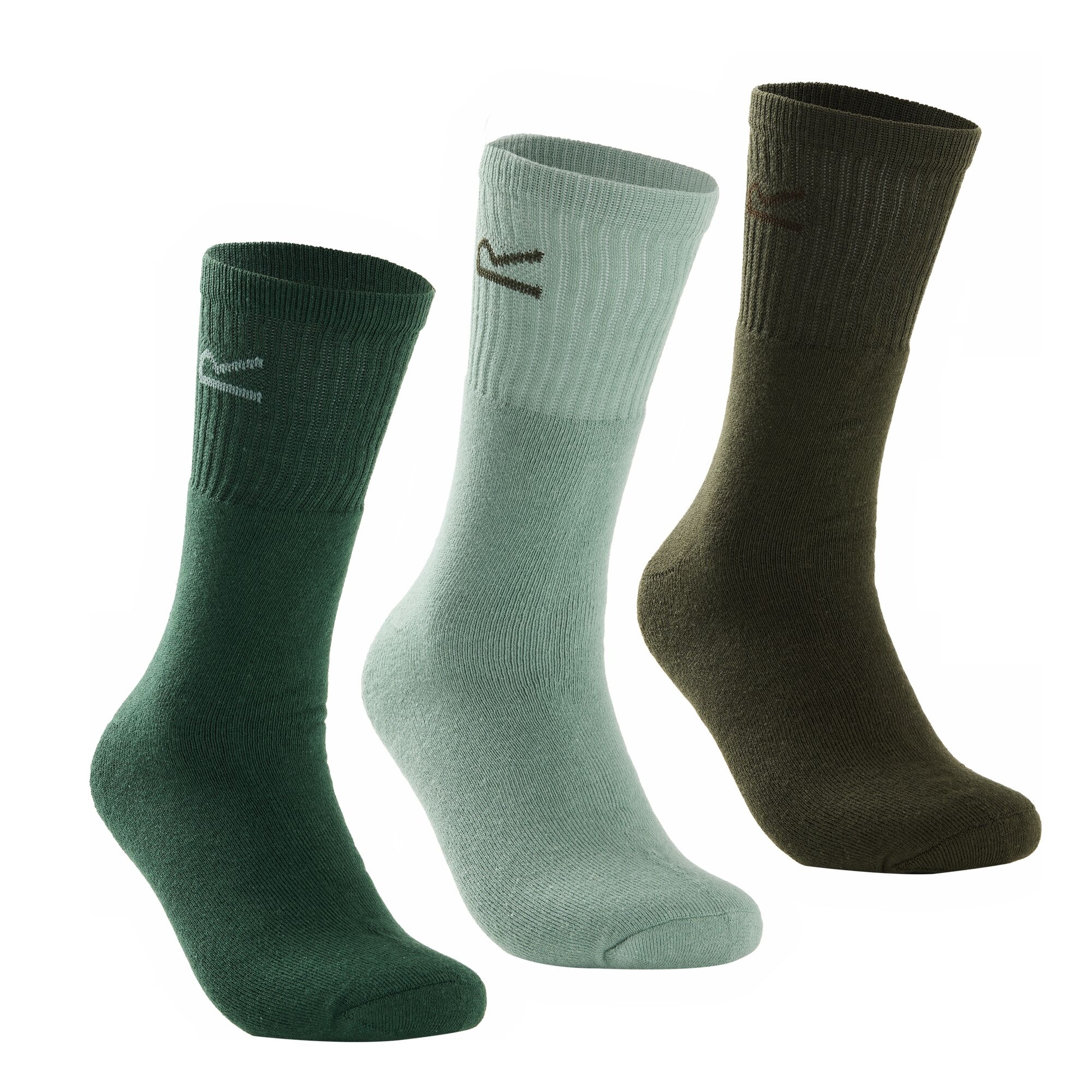Regatta Men's 3 Pack Sock In A Box Green