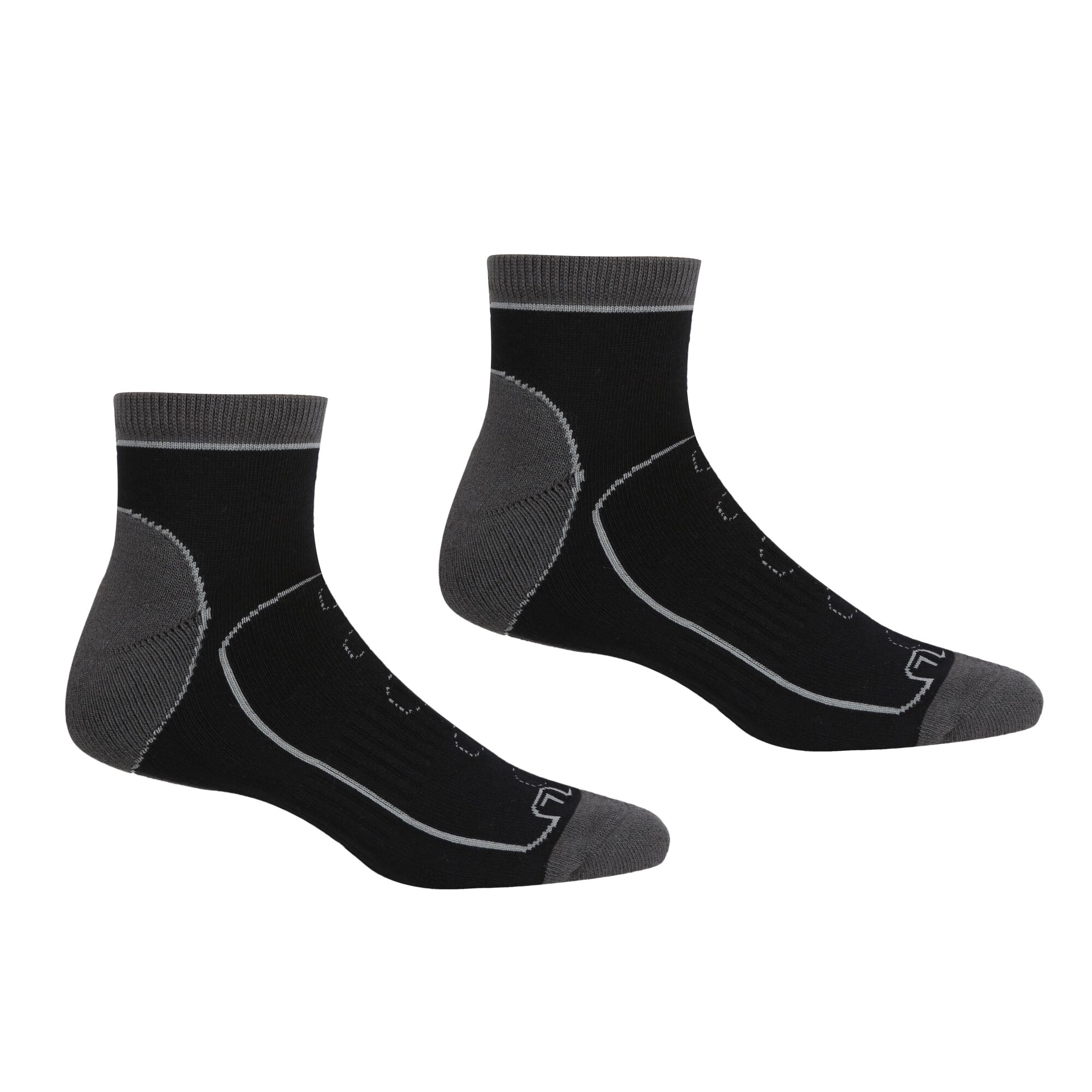Regatta 2 Pack Samaris Trail Sock Size: Uk 9-12 Men's Black