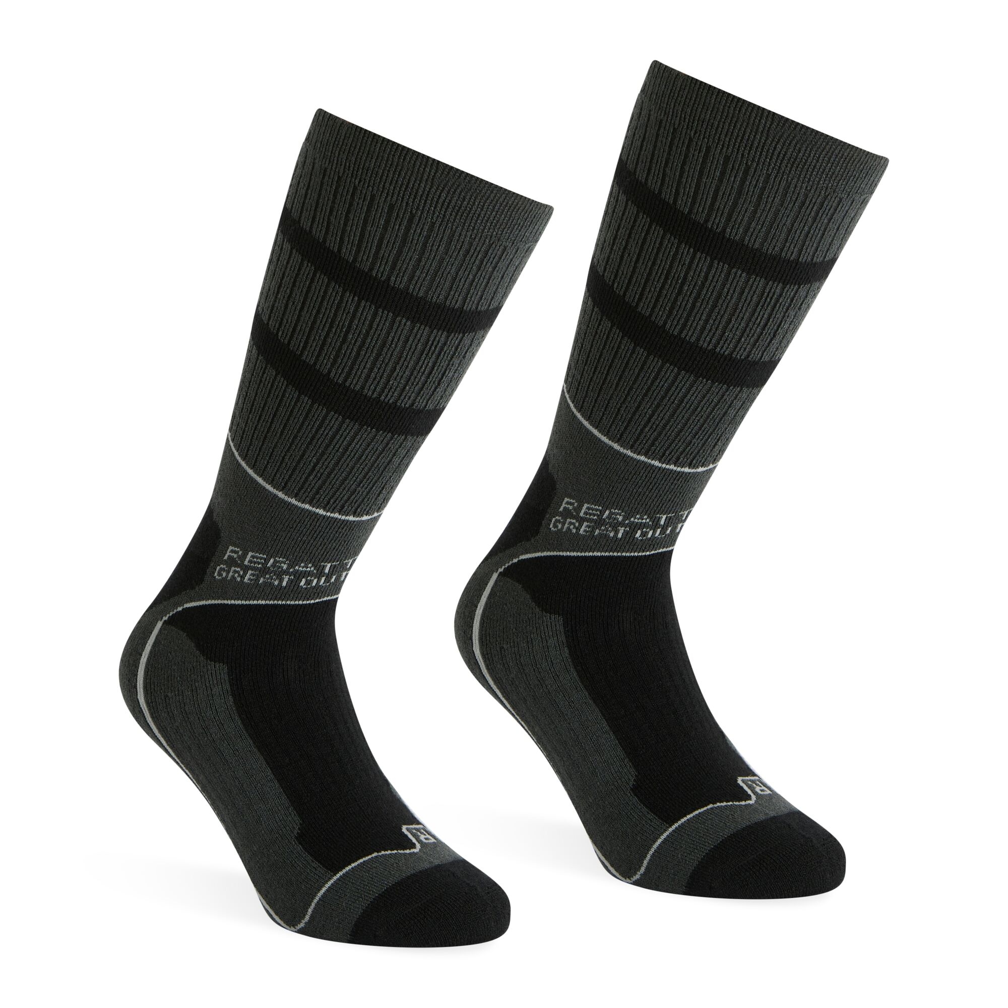 Regatta Men's 2 Pack Samaris 3 Season Sock - Black UK Size 6-8