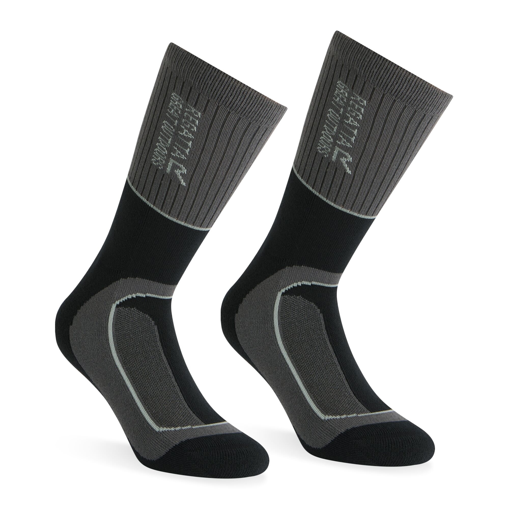 Regatta Mens Samaris 2 Season Two Pack Quickdrying Walking Socks - Steel - Image 3