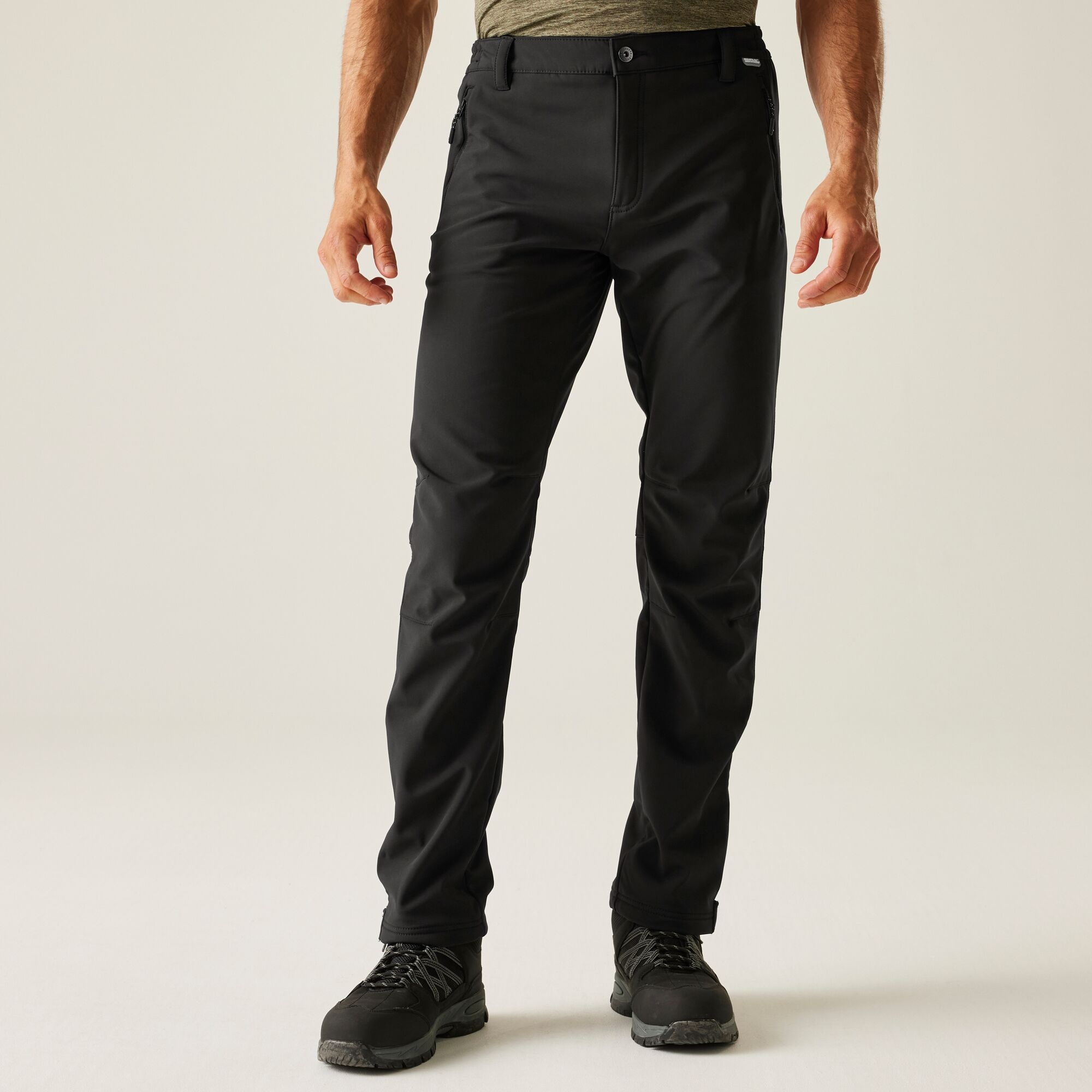 Regatta Spodnie męskie trekkingowe softshell Geo II Czarny