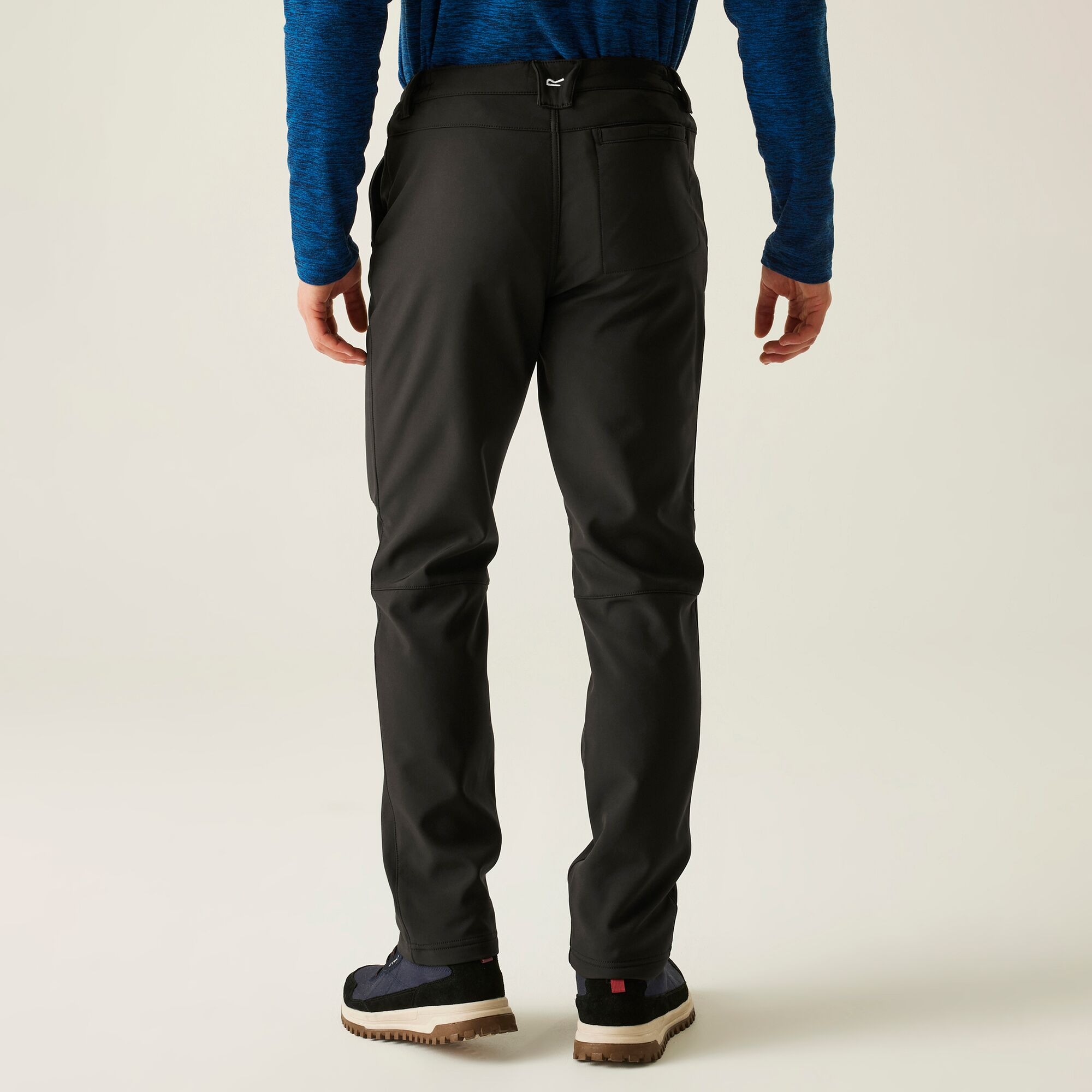 Regatta Spodnie męskie trekkingowe softshell Fenton Czarny