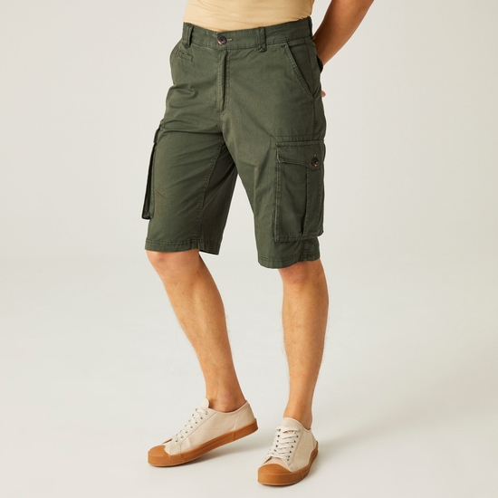 Men's Shorebay Vintage Look Cargo Shorts Dark Khaki 