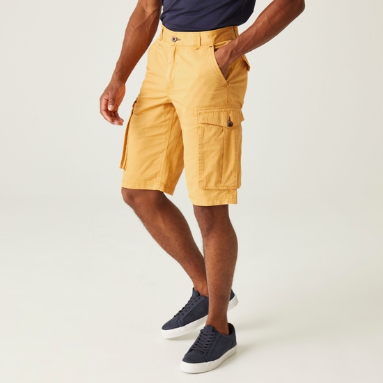 Men's Shorebay Vintage Look Cargo Shorts Gold Straw