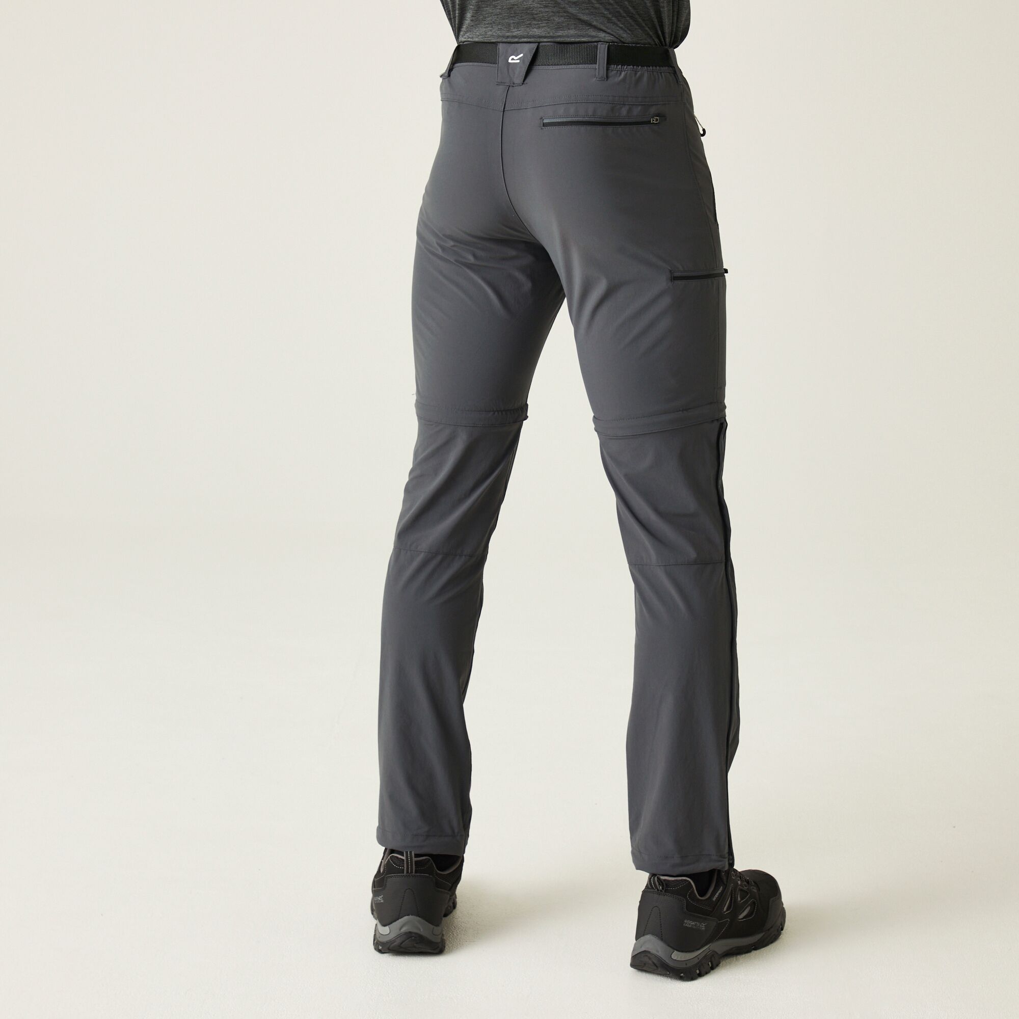 Regatta   Spodnie męskie trekkingowe Xert Stretch III Zip Off Szary