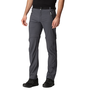 Men's Xert III Zip Off Stretch Walking Trousers Seal Grey