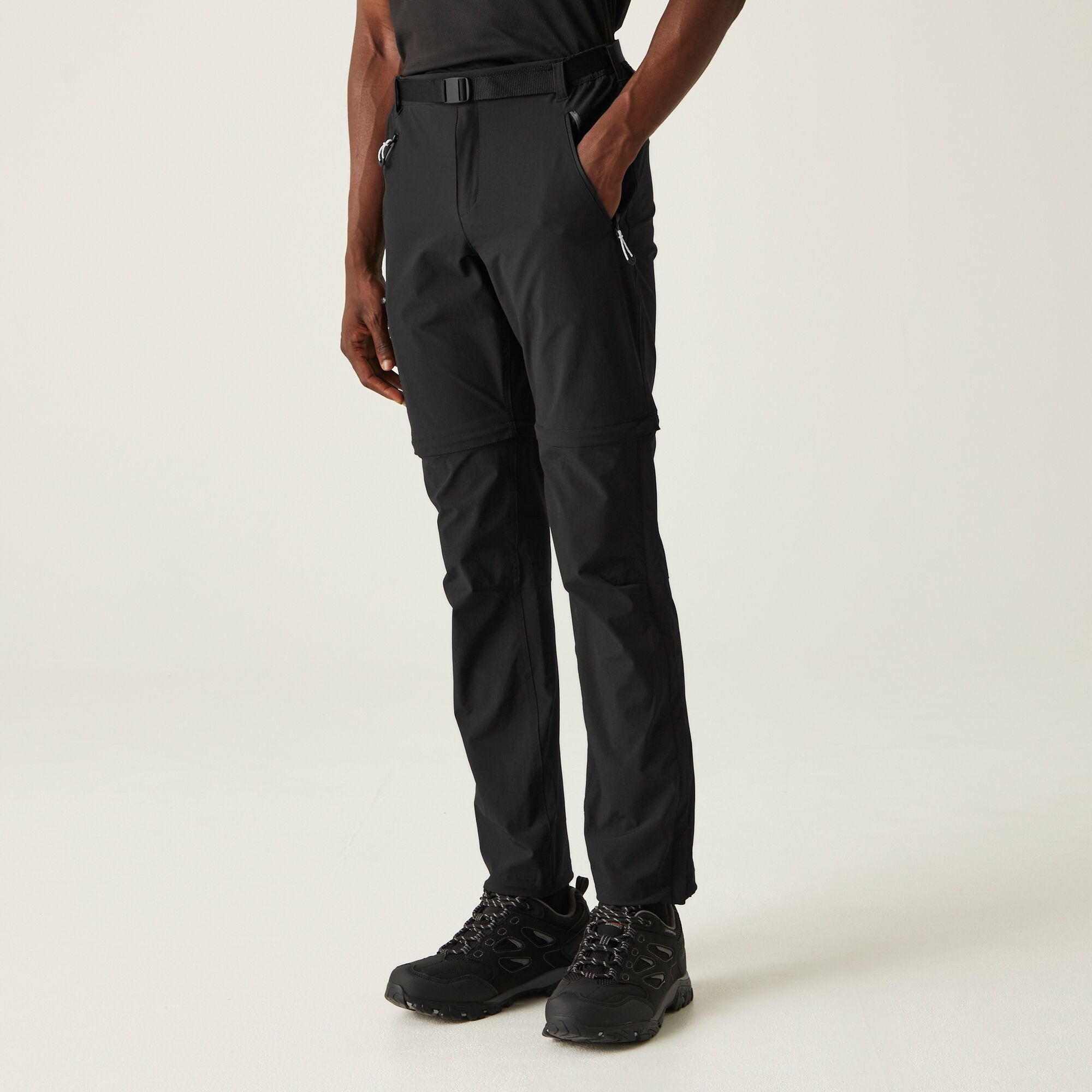 Regatta Męskie spodnie trekkingowe Xert Stretch III Zip Off Czarny